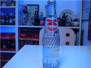 Pınar gazozu Akhisar Manisa kırmızı etiketli şişe