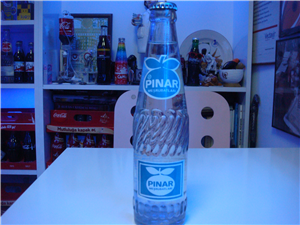 Pınar gazozu Akhisar Manisa mavi etiketli şişe